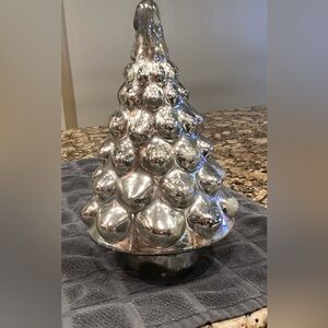 Pottery Barn Silver Mercury Glass Tree Cloche